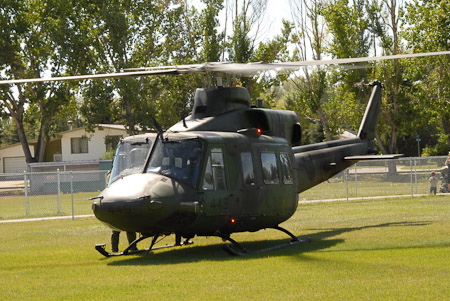Helicopters from 408 Squadron arrive at the museum